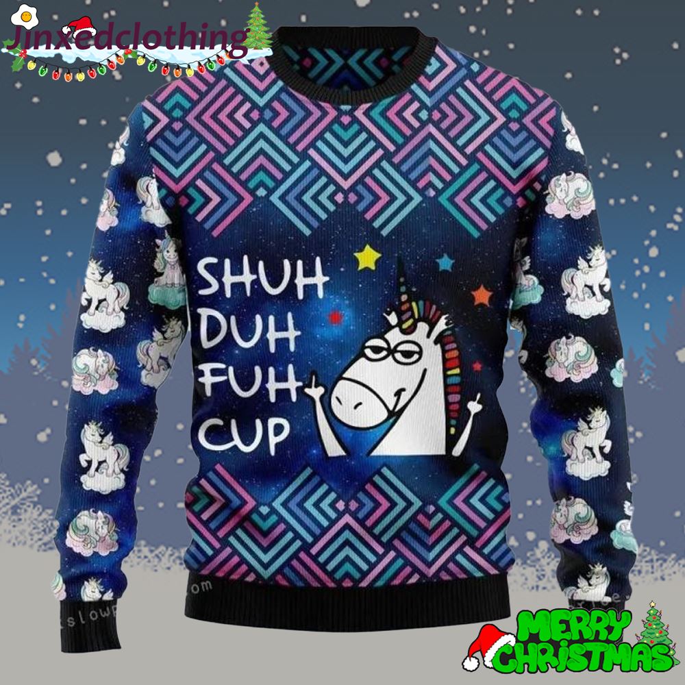 Unicorn Galaxy Cool Ugly Sweater Christmas 